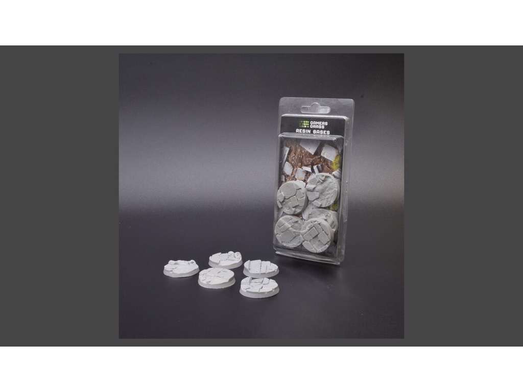 Resin baser 40mm round 5 stk.