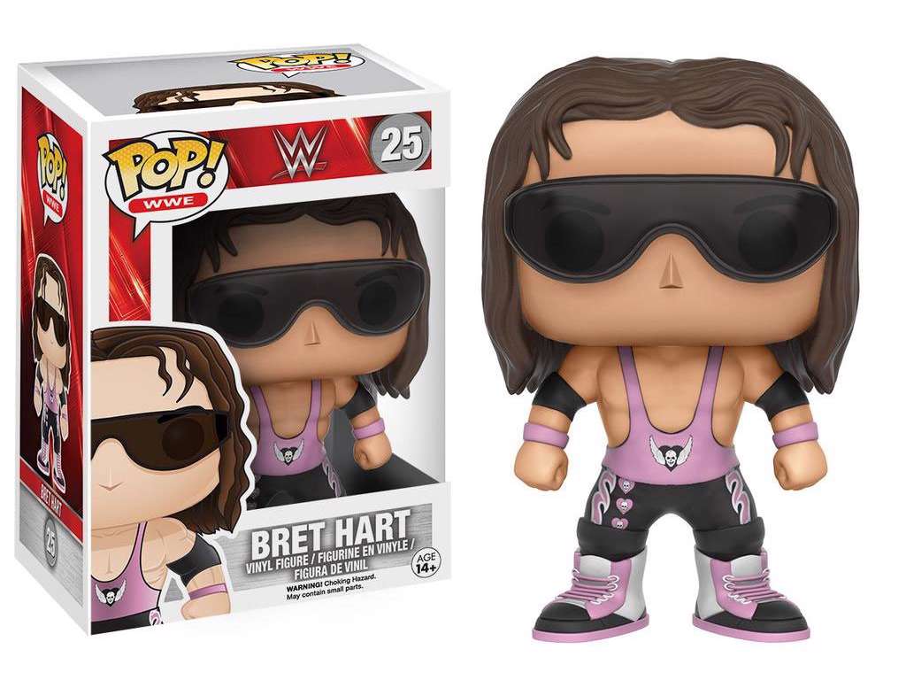 WWE Wrestling POP! vinyl figur af Bret Hart på 9 cm